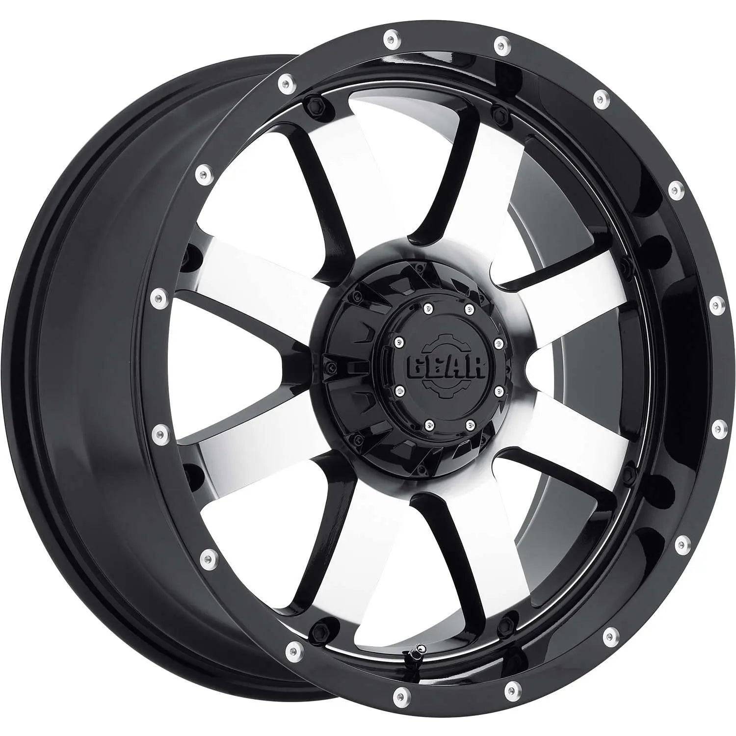 Gloss Black with Machined Spoke Faces