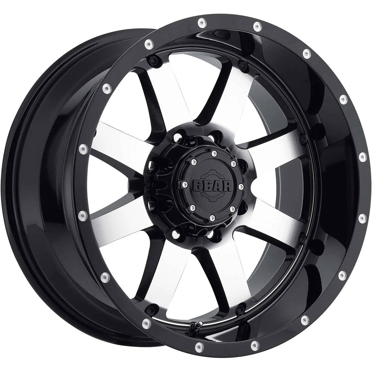 Gloss Black with Machined Spoke Faces