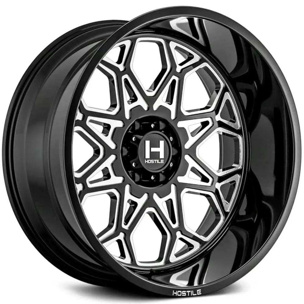 Gloss Black with Milled (Blade Cut) Spoke Faces