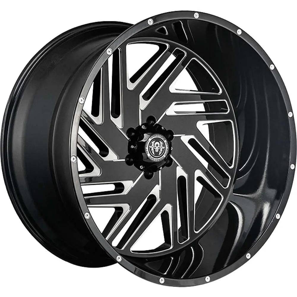 Gloss Black with Milled Spoke Edges