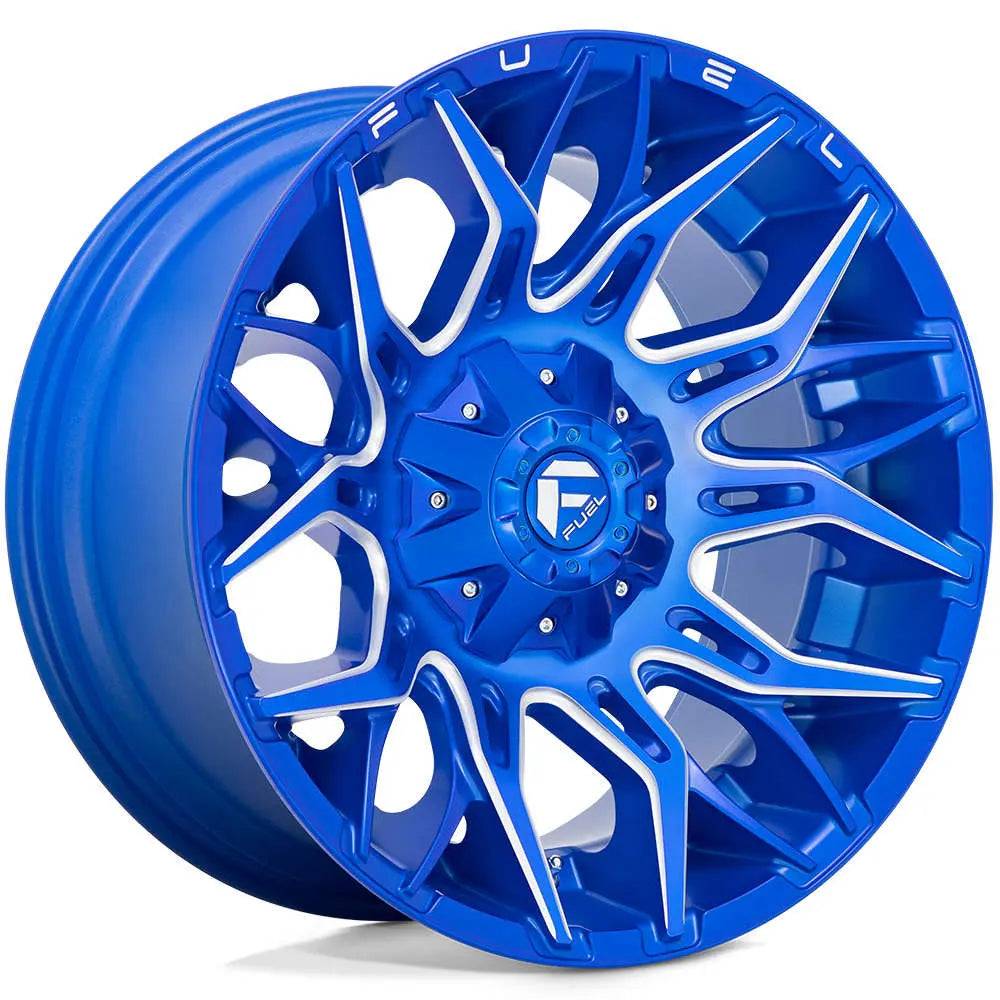 Anodized Blue with Milled Spoke Edges