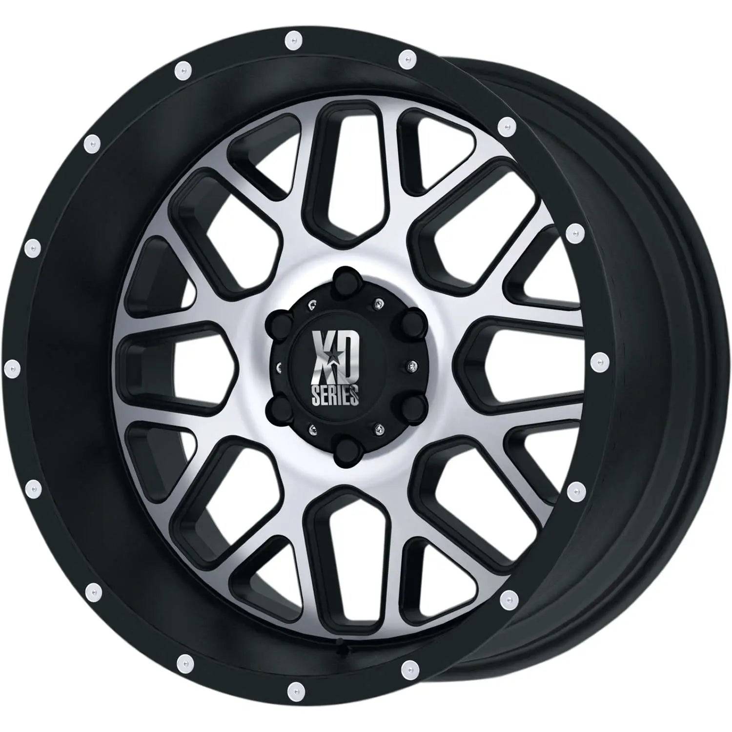 Satin Black with Machined Spoke Faces