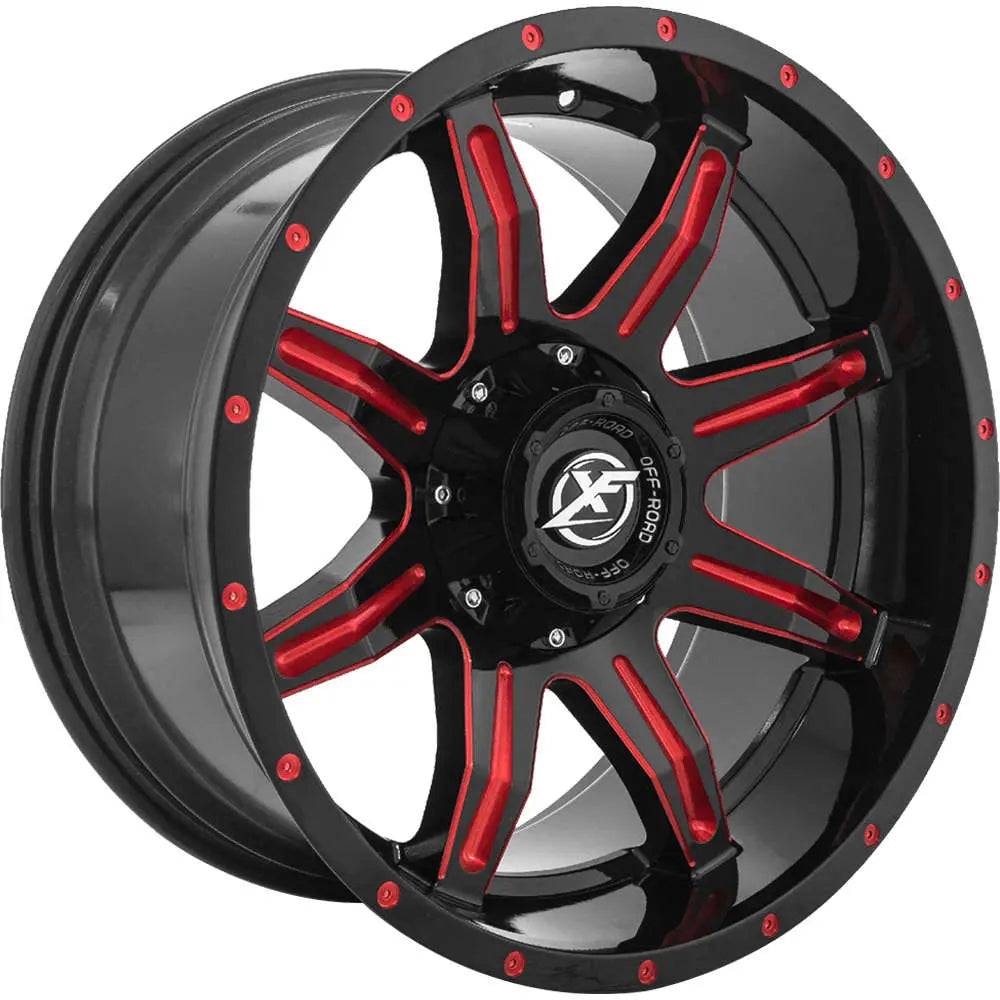 Gloss Black with Red Milled Spokes