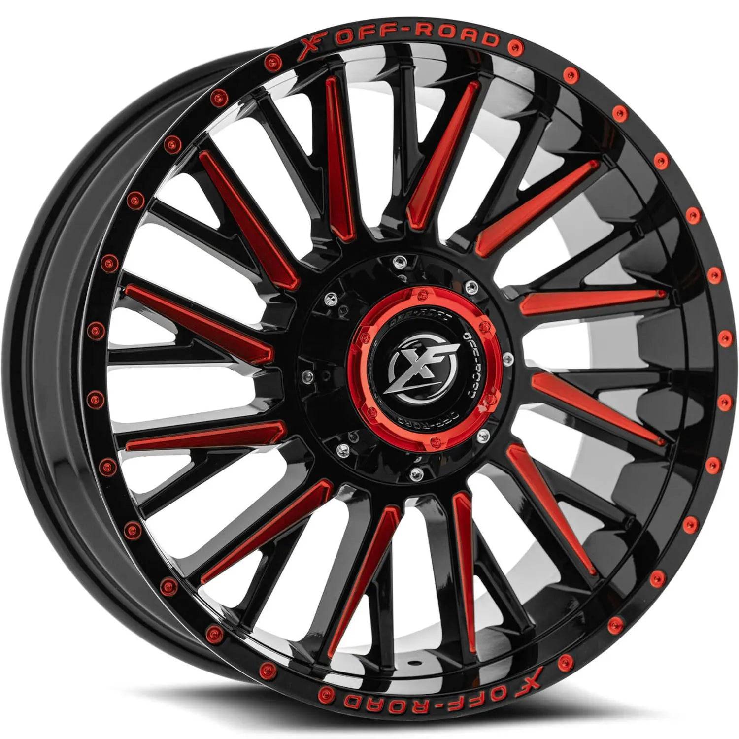 Gloss Black with Red Milled Spoke Windows