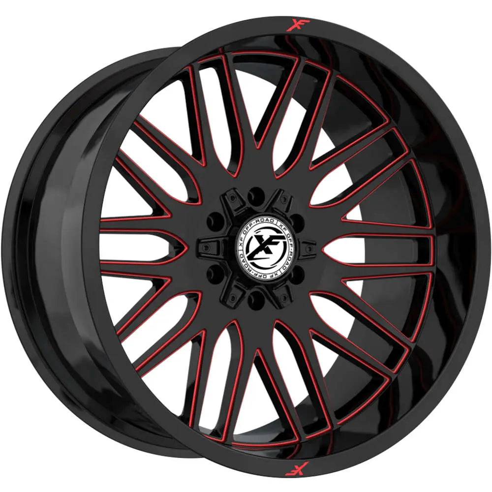 Gloss Black with Red Milled Spoke Edges